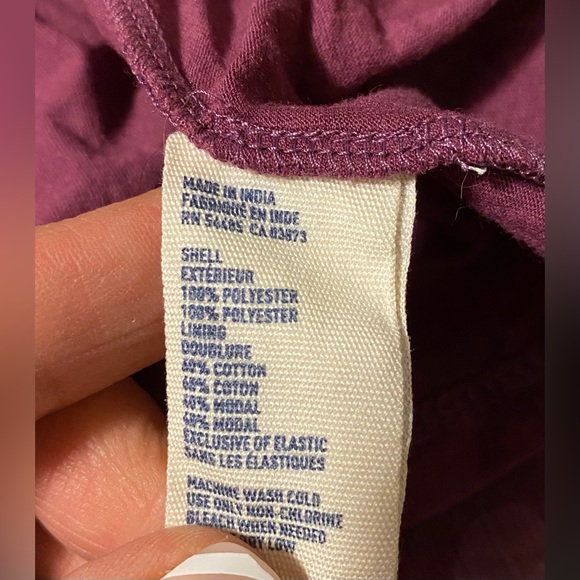 American Eagle purple polka dot chiffon top - Picture 5 of 6